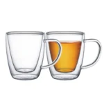 Juego 2 Tazas Vidrio Para Te Y Cappuccino 0.27 Lt