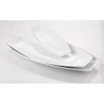 Fuente Loza 14" Rectangular-Honda Blco