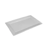Fuente Loza 14" Rectangular/Blanco